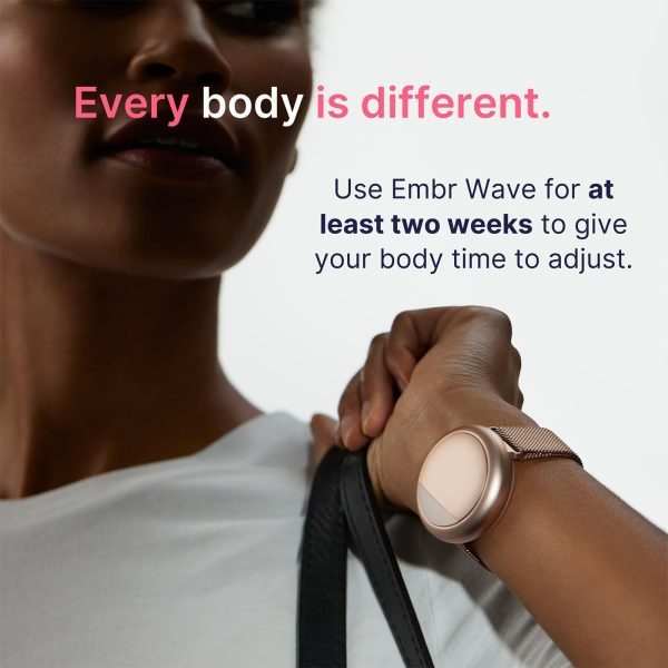 Embr Wave Cooling Bracelet - Warming Bracelet - Personalized Thermal Relief - Manage Hot Flashes, Night Sweats, Sleep, Tension - Clinically Proven - Rechargeable - Rose Gold - Image 5