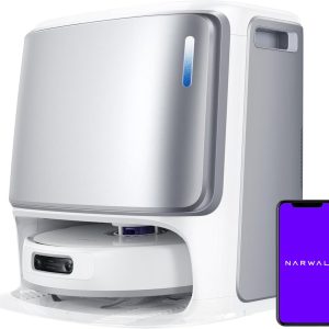 NARWAL Freo Z Ultra Robot Vacuum and Mop Combo, Dual RGB Cameras and Chips, AI Avoidance, 12000Pa Suction, Real-Time Decisions, Adaptive Hot-Water Self Wash & Self Emptying,Quiet, White (Renewed)