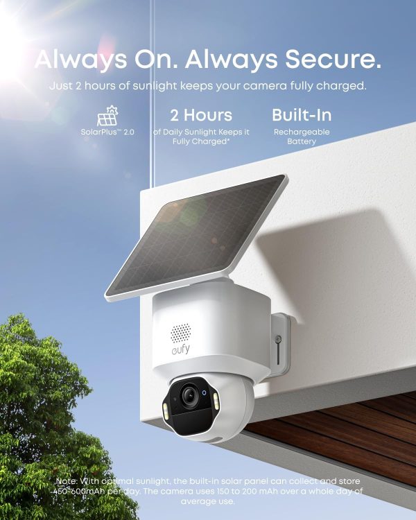 eufy Security SoloCam E42 4-Cam Kit (HomeBase S380), 4K Security Camera Wireless Outdoor, Solar Powered, AI Motion Tracking, Strobe Light, Pan & Tilt, Facial Recognition, Local Storage Up to 16 TB - Image 5