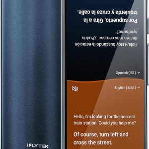 iFLYTEK AI Language Translator Device — 60 Languages, Real-Time Split-Screen & Two-Way Instant Voice Translation, 18 Offline Packs, 2-Year Global Data for K-12 Education, Business, Travel