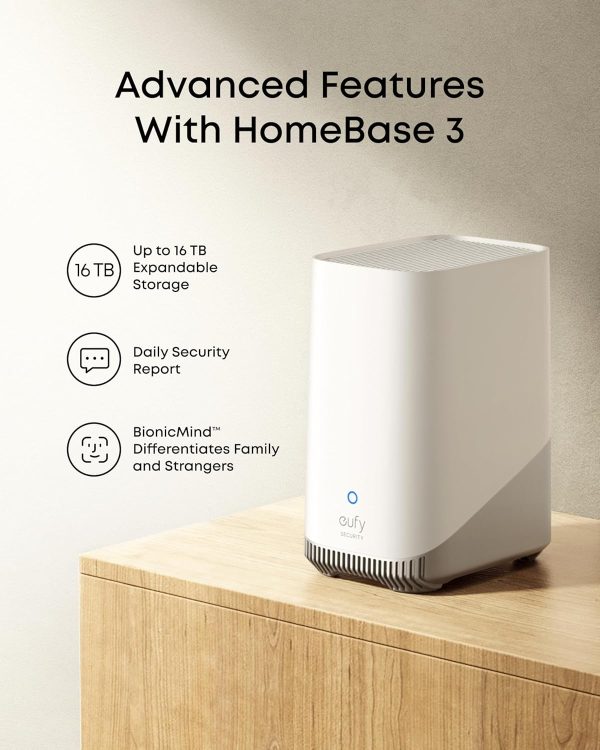 eufy Security SoloCam E42 4-Cam Kit (HomeBase S380), 4K Security Camera Wireless Outdoor, Solar Powered, AI Motion Tracking, Strobe Light, Pan & Tilt, Facial Recognition, Local Storage Up to 16 TB - Image 2