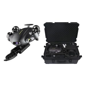 FIFISH QYSEA V6 Expert M200A Underwater Drone with Robotic Arm, AI Vision Lock Portable ROV with Q-Interface, Underwater Robot with Industrial Case, 6 Hours Working Time, 4K Camera, 660ft Dive