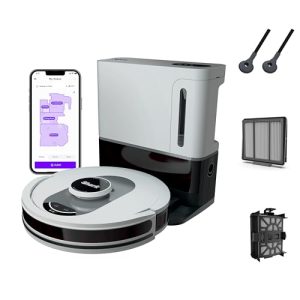 Shark AI Ultra Voice Control Robot Vacuum with Matrix Clean Navigation, Home Mapping, 60-Day Capacity, XL Self-Empty Base for Homes with Pets, Carpet & Hard Floors, Cool Grey